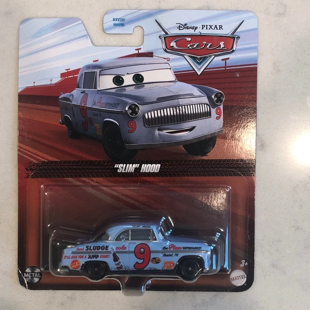 Pixar Cars Slim Hood Toy Car